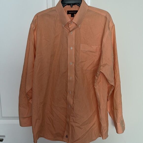 Tennessee Volunteers Gingham Orange Nordstrom wrinkle free smartcare dress shirt - Picture 1 of 5